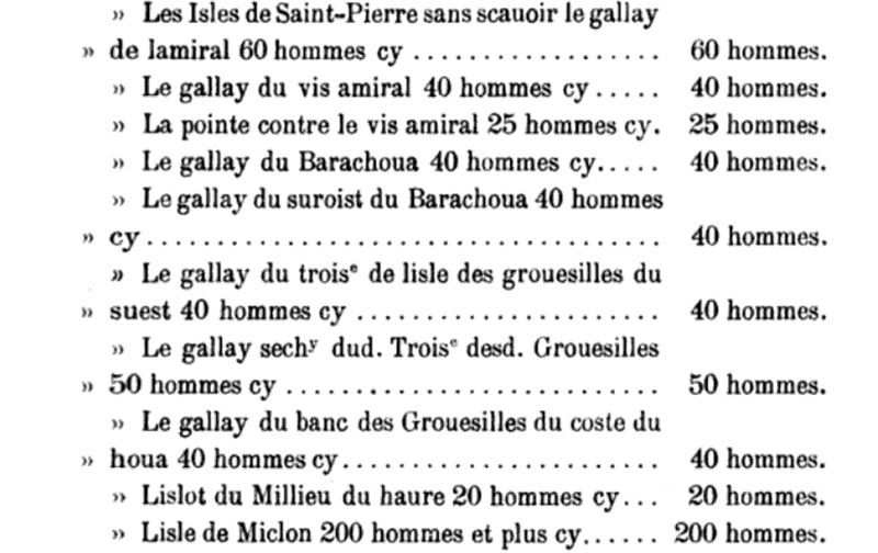 1662 – Règlement de pêche malouin s’appliquant à Saint-Pierre, l’isle Grouesilles et Miclon.