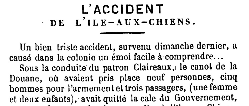 1891 – L’accident de l’île-aux-Chiens