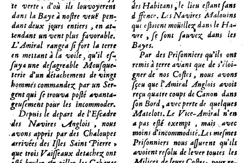 1693 – L’attaque de Saint-Pierre